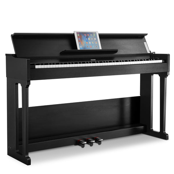 Donner DDP-80 Wooden Style 88 Key Weighted Keyboard Piano, Beginner Digital  Piano Full Size Electric Keyboard with Stand, Power Adapter, Triple Pedal  and MIDI Connecting - Guitar Villa