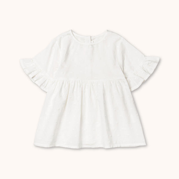Lalaby | Flora Top | White Dot | Front