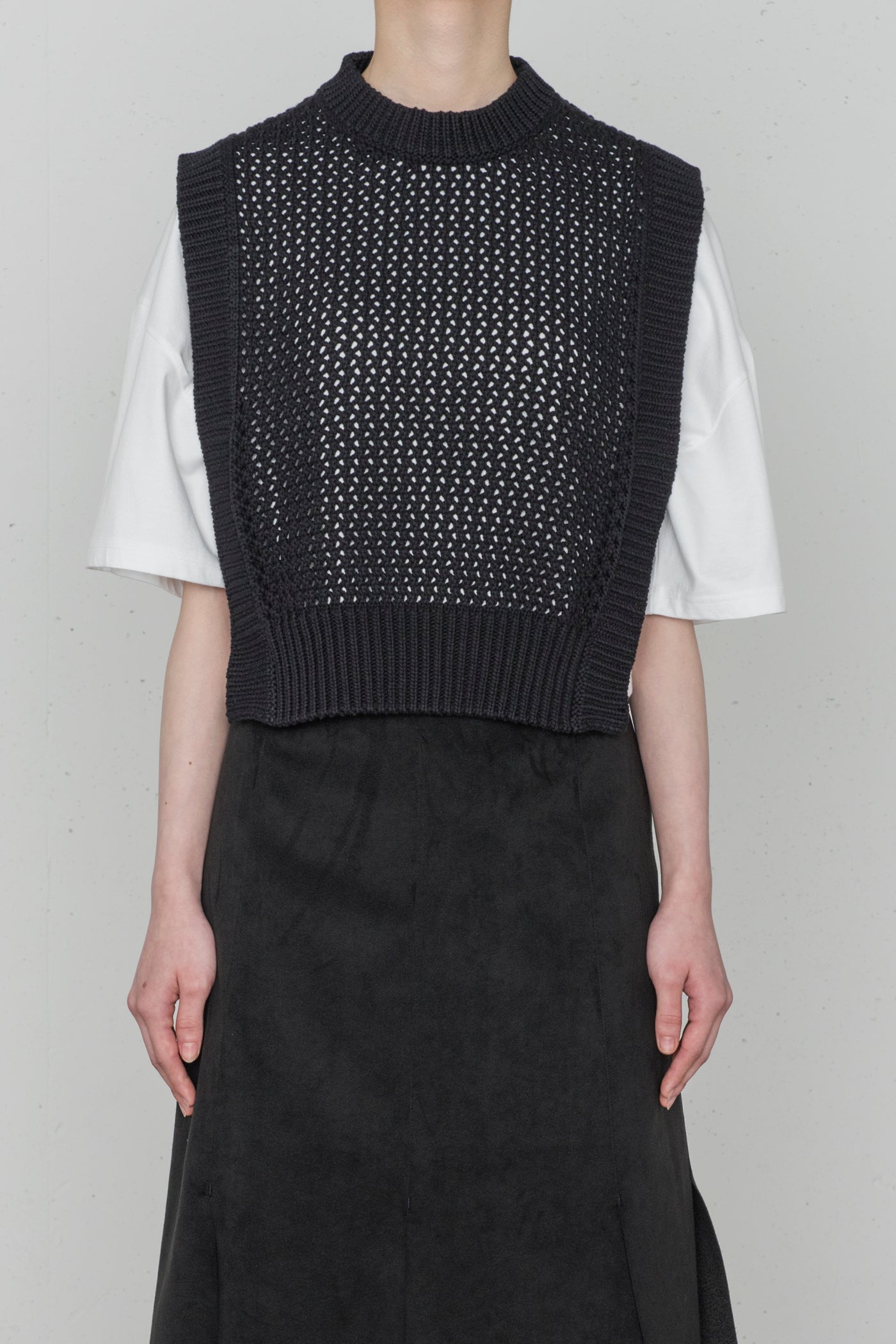 安心 保証 【美品】HYKE S/C/P ASYMMETRIC SWEATER TOP/GY