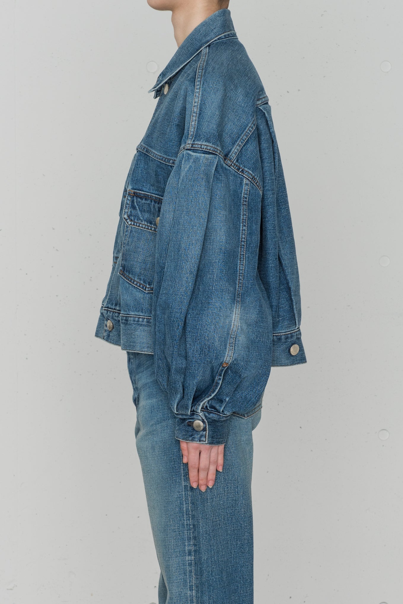 BALLOON SLEEVE DENIM JACKET / TYPE2 – HYKE ONLINE STORE