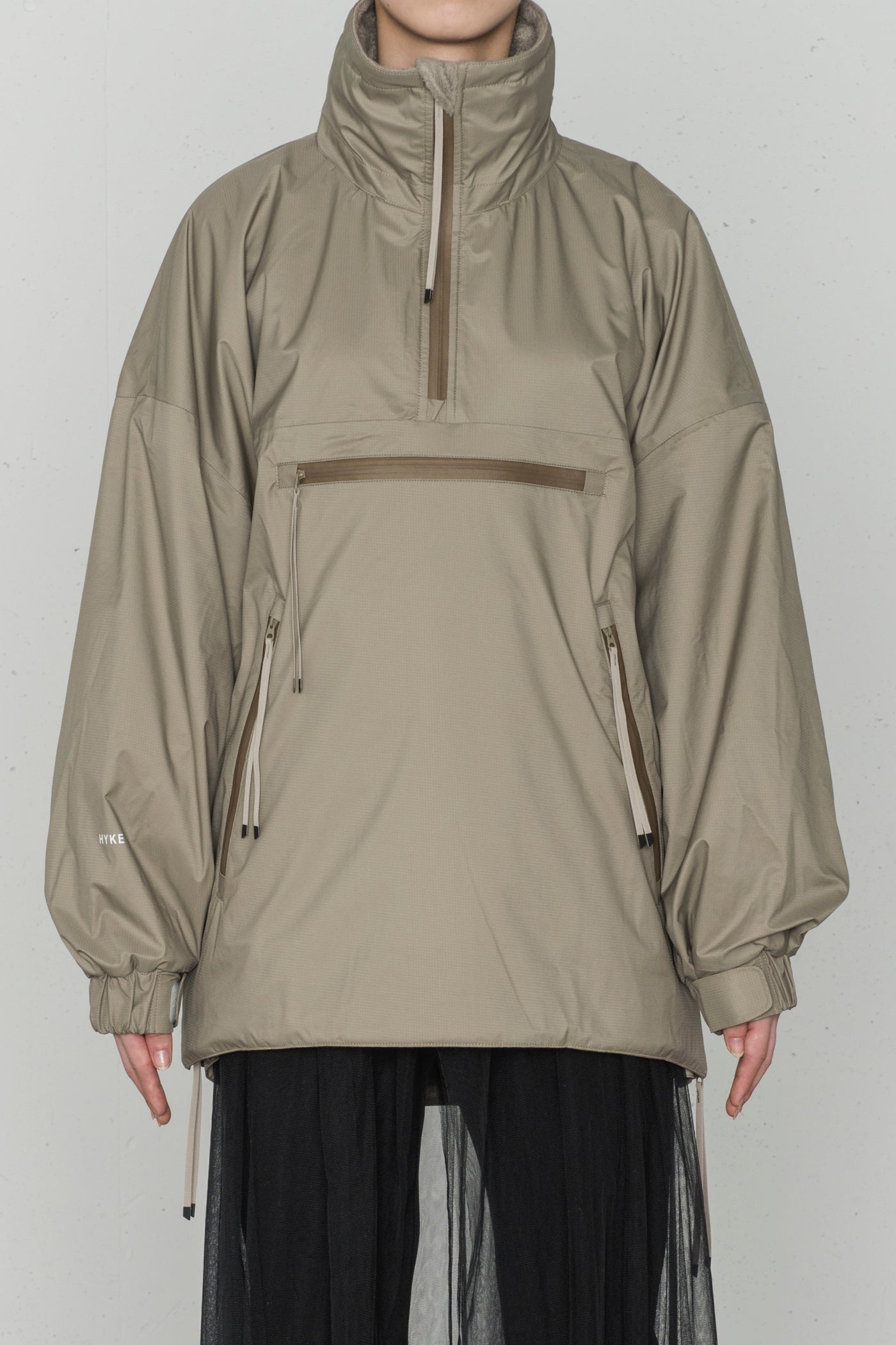 完売品  HYKE ENTRANT THERMAL SMOCK BLACK