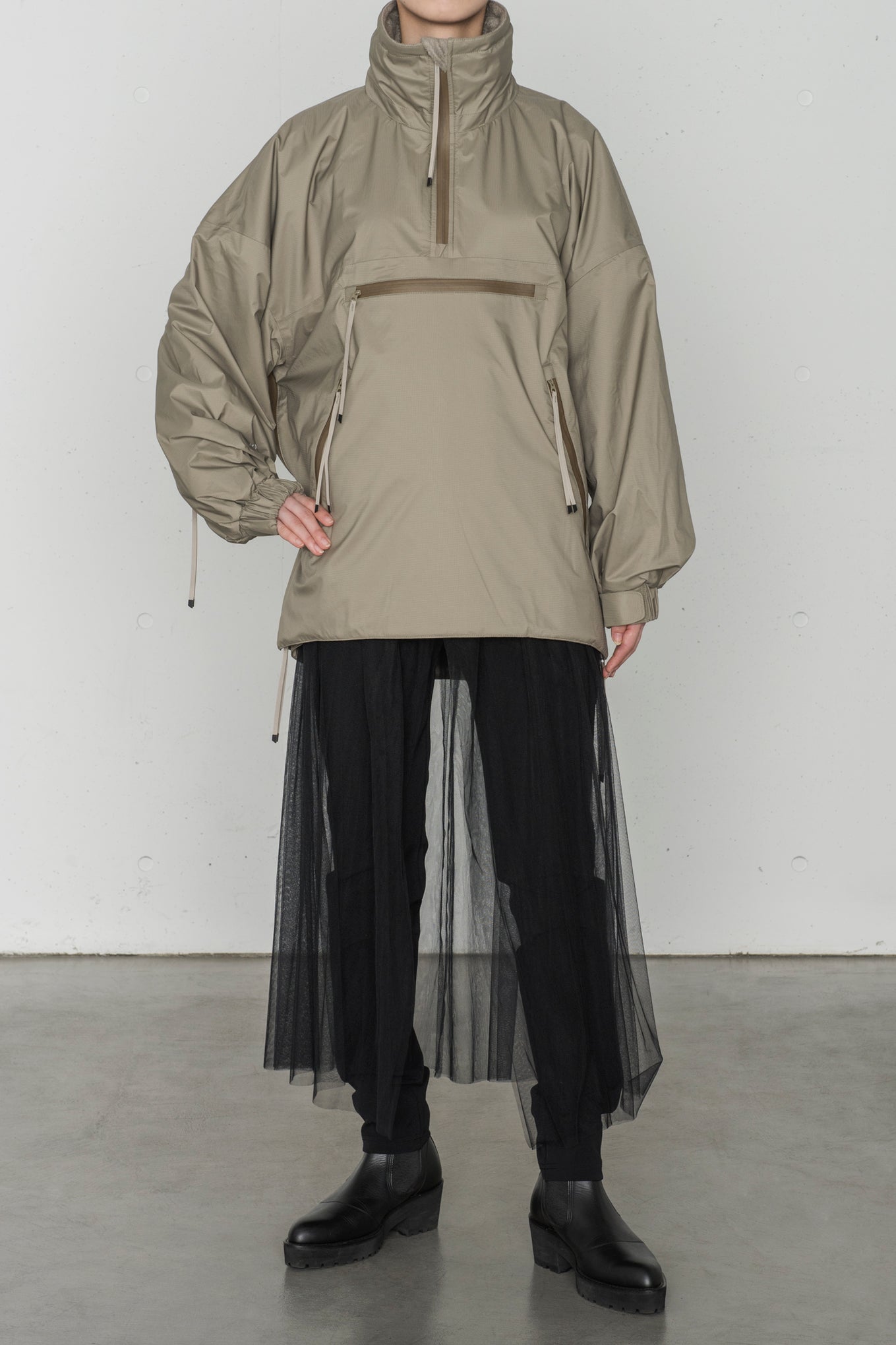 HYKE ENTRANT THERMAL SMOCK XL BLACK - ジャンパー/ブルゾン