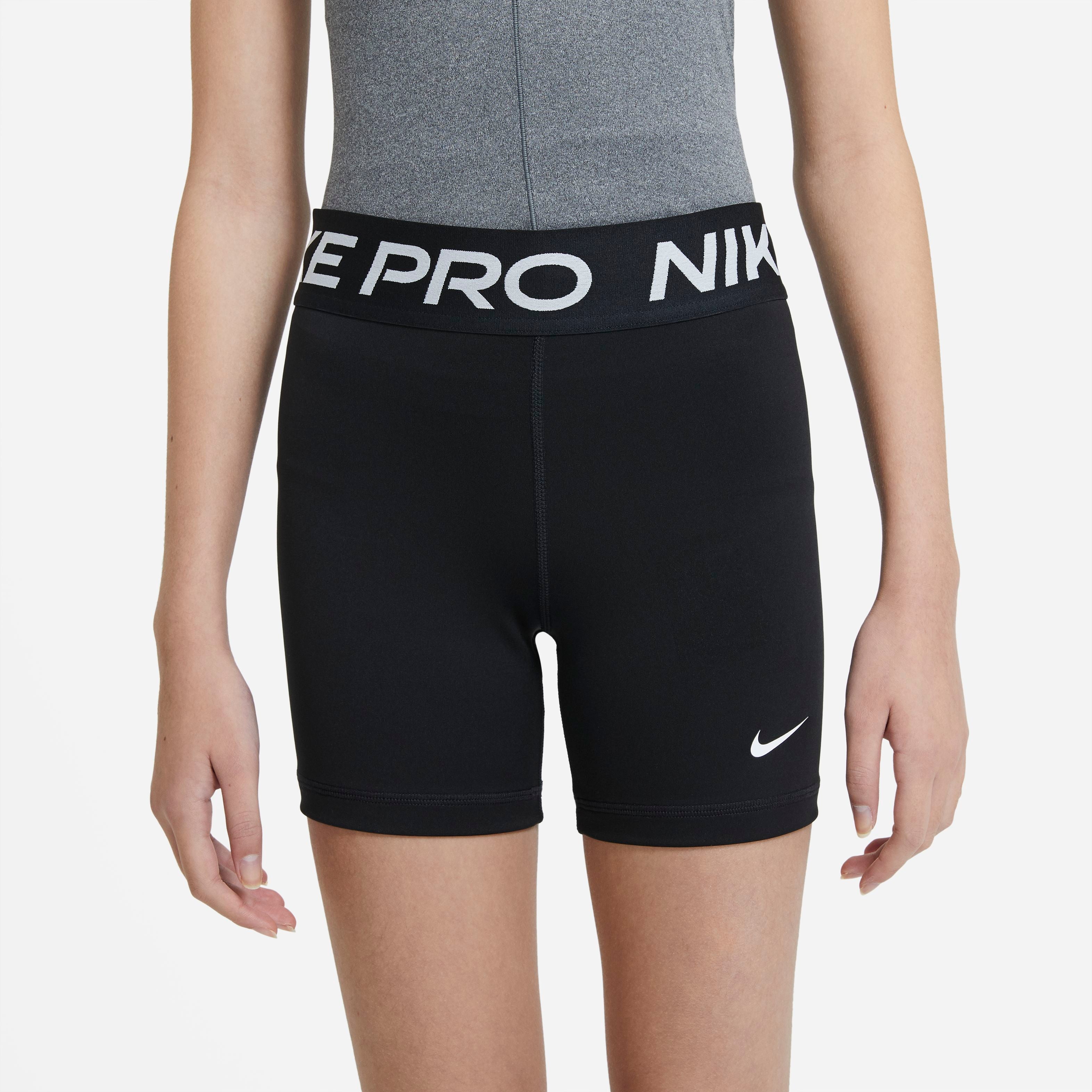 girls black nike pro shorts