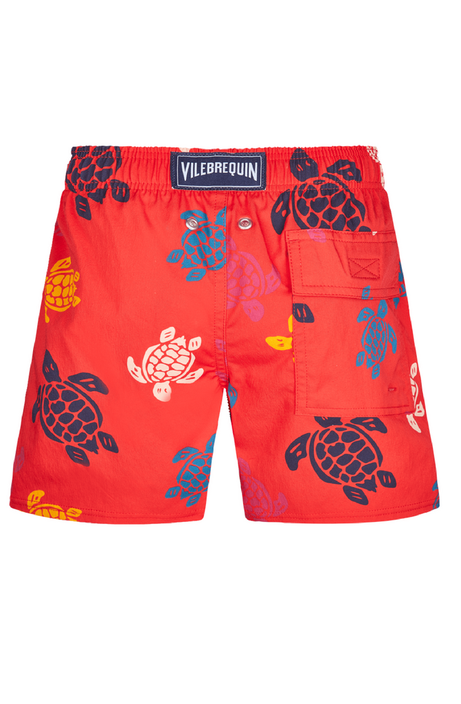 Vilebrequin Teen Boys Red Turtle Swim Shorts