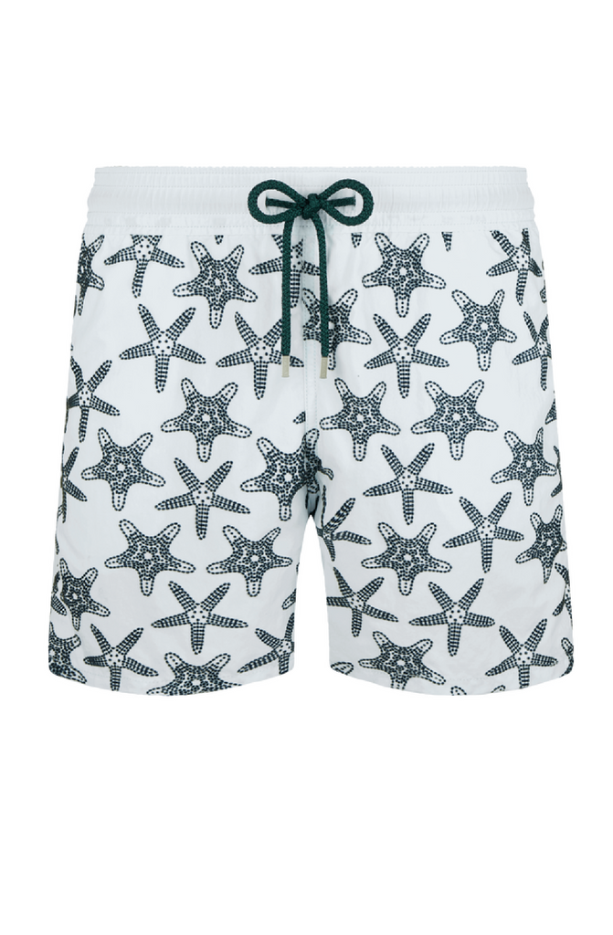 Louis Vuitton Men's Blue Poyamide Paint Splash Swim Trunk Shorts