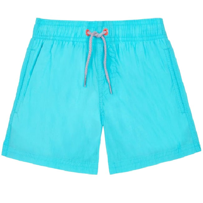 SUNUVA Boys Navy Neon Shark Swim Shorts