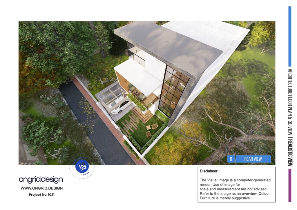 Blueprint of Mr. Kunwar's modern duplex design created with OnGrid's online home design service.