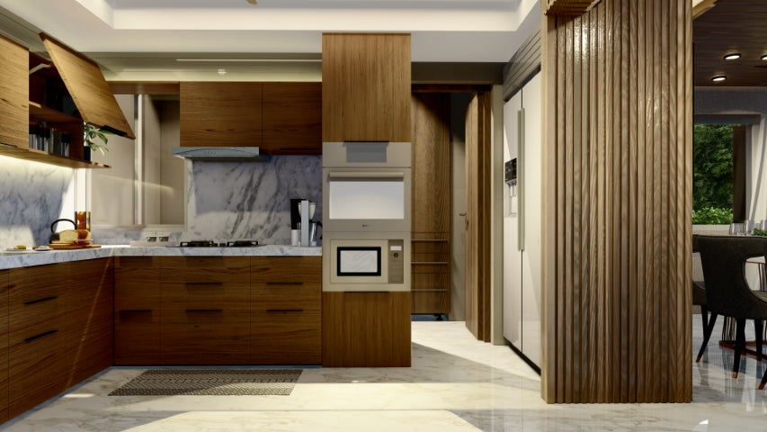ongrid design pune द्वारे स्वयंपाकघर डिझाइन