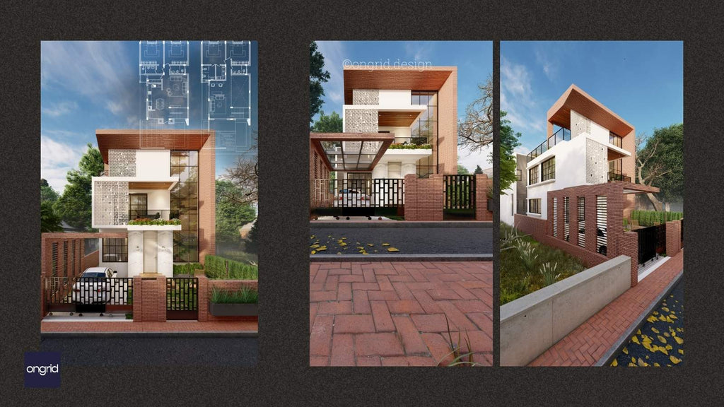 Duplex Design in 2024 with brick cladding