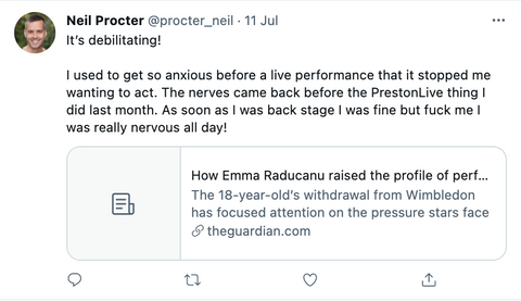 Neil Procter Tweet