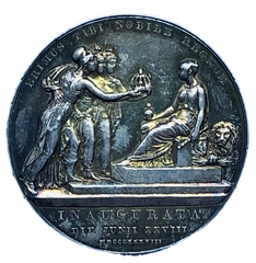 1838 Coronation of Queen Victoria Historical Medallion by Benedetto Pistrucci