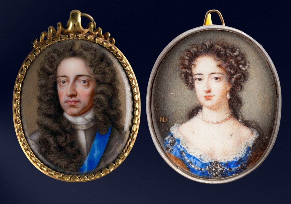 King William III and Queen Mary II Pendants