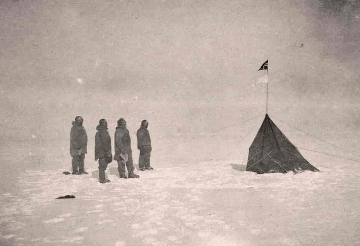 Norwegian flag at the South Pole