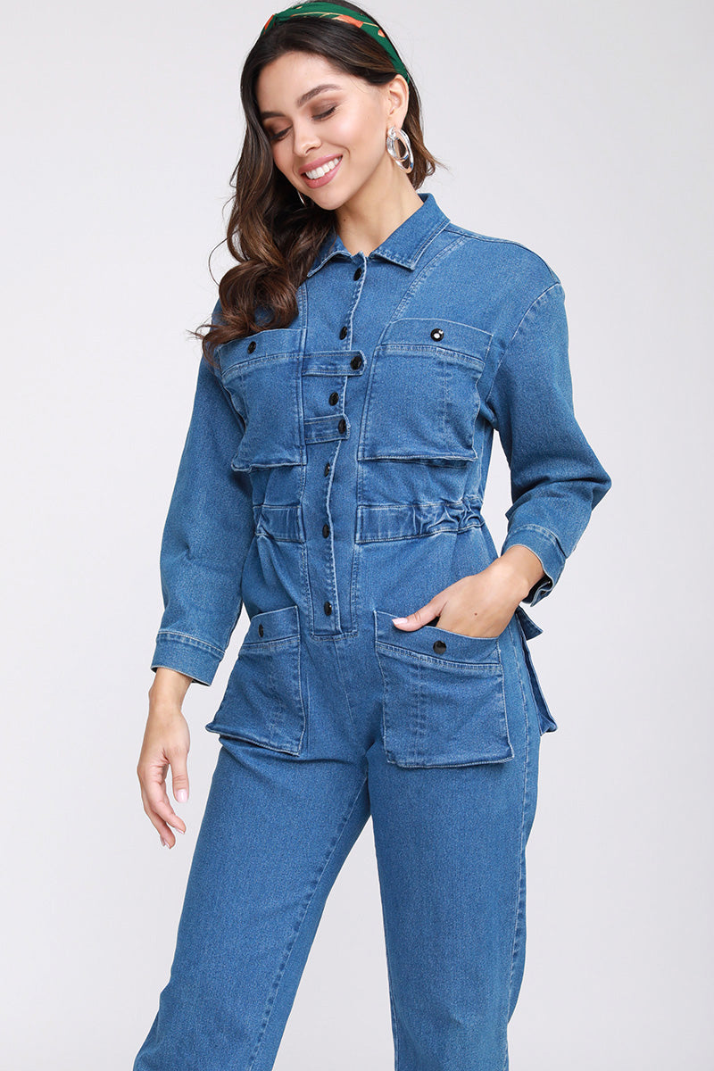 Courtney Denim Jumpsuit – MEBON by Machine Jeans