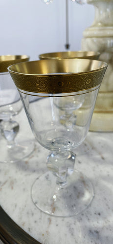 Silver Rimmed Cocktail Glasses, S/6