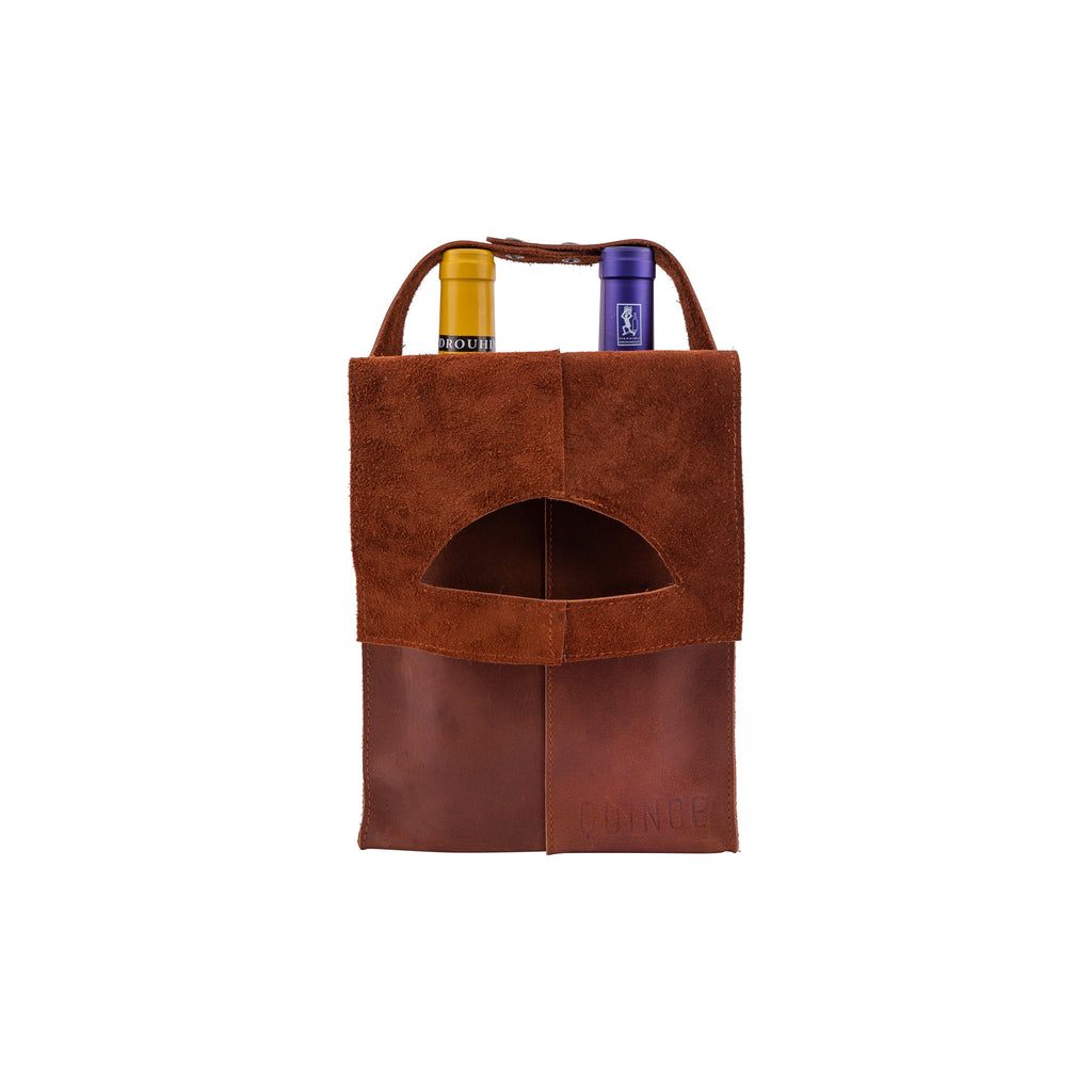 QUINCE LEATHER DOUBLE WINE CARRIER BAG – Quince Cellar