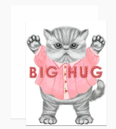 big hug kitten card