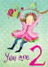 eeBoo Single Card Sweet Fairy 2 Birthday Card