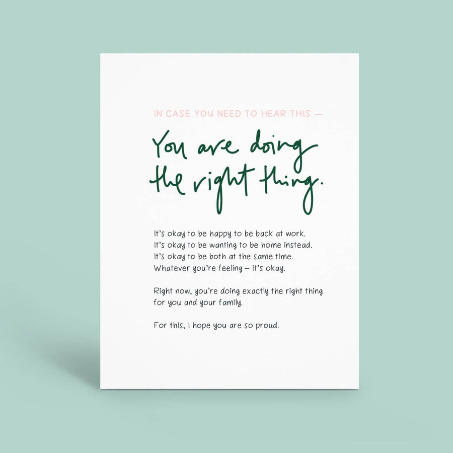 You Got This Mama - Maternity Leave, Back To Work, New Baby Card