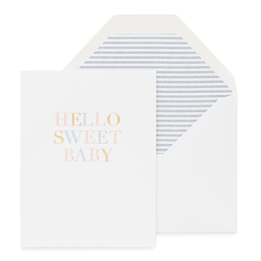 Hello Baby Retro Greeting Card