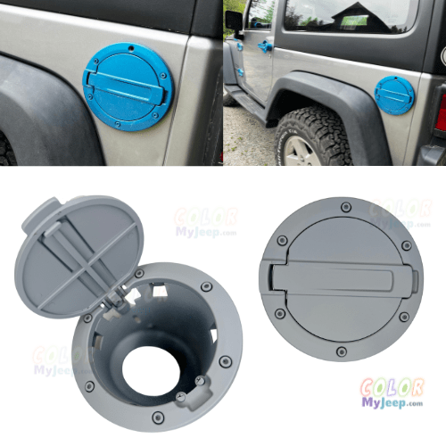 JK, JKU Wrangler 2007-2018 Gas Cap Fuel Accent Cover Exterior Jeep Tri –  Color My Jeep, LLC