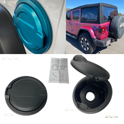 JL, JLU, Jeep Wrangler Fuel Tank Cover Gas Cap Exterior – Color My Jeep, LLC