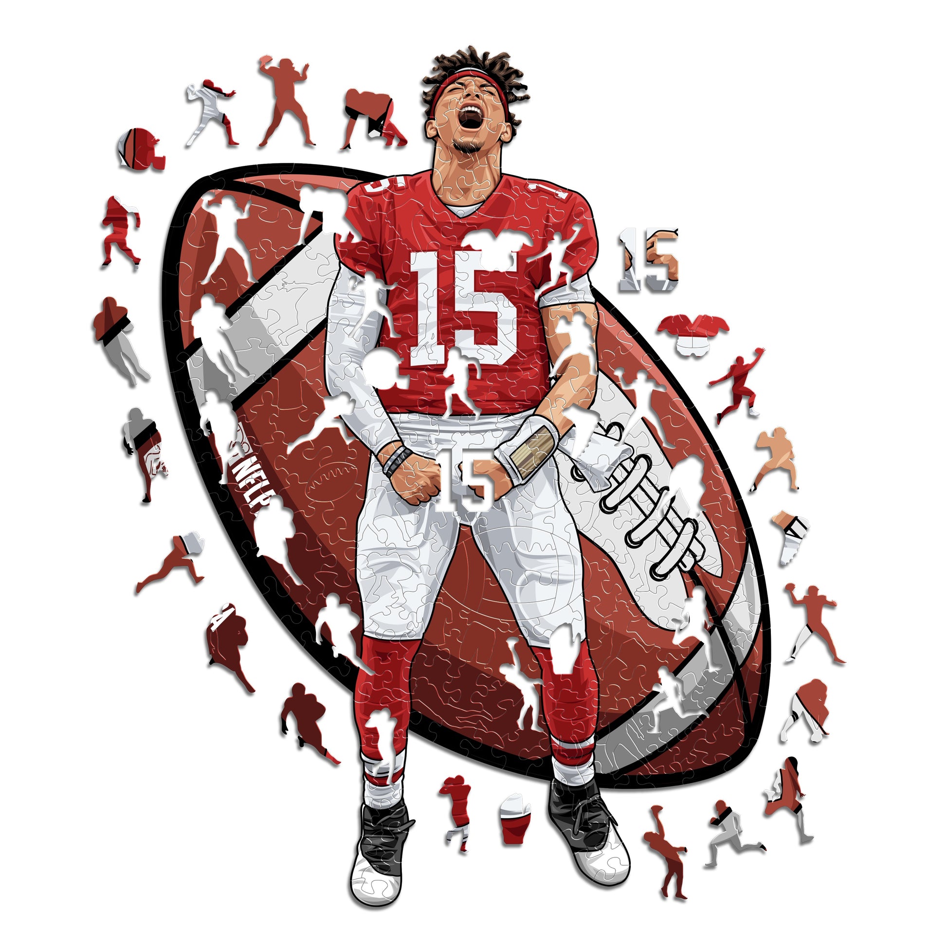 Patrick Mahomes - Kansas City Chiefs Jigsaw Puzzle by Colleen Taylor -  Pixels