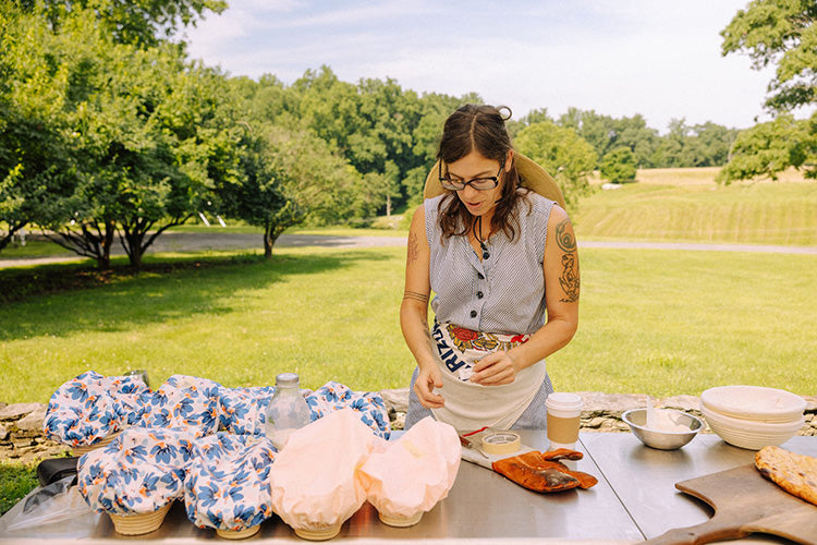 Tara Jensen Baker in a field