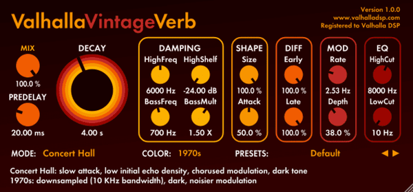 Best Reverb VST Plugins 2023 - Valhalla Vintage Verb