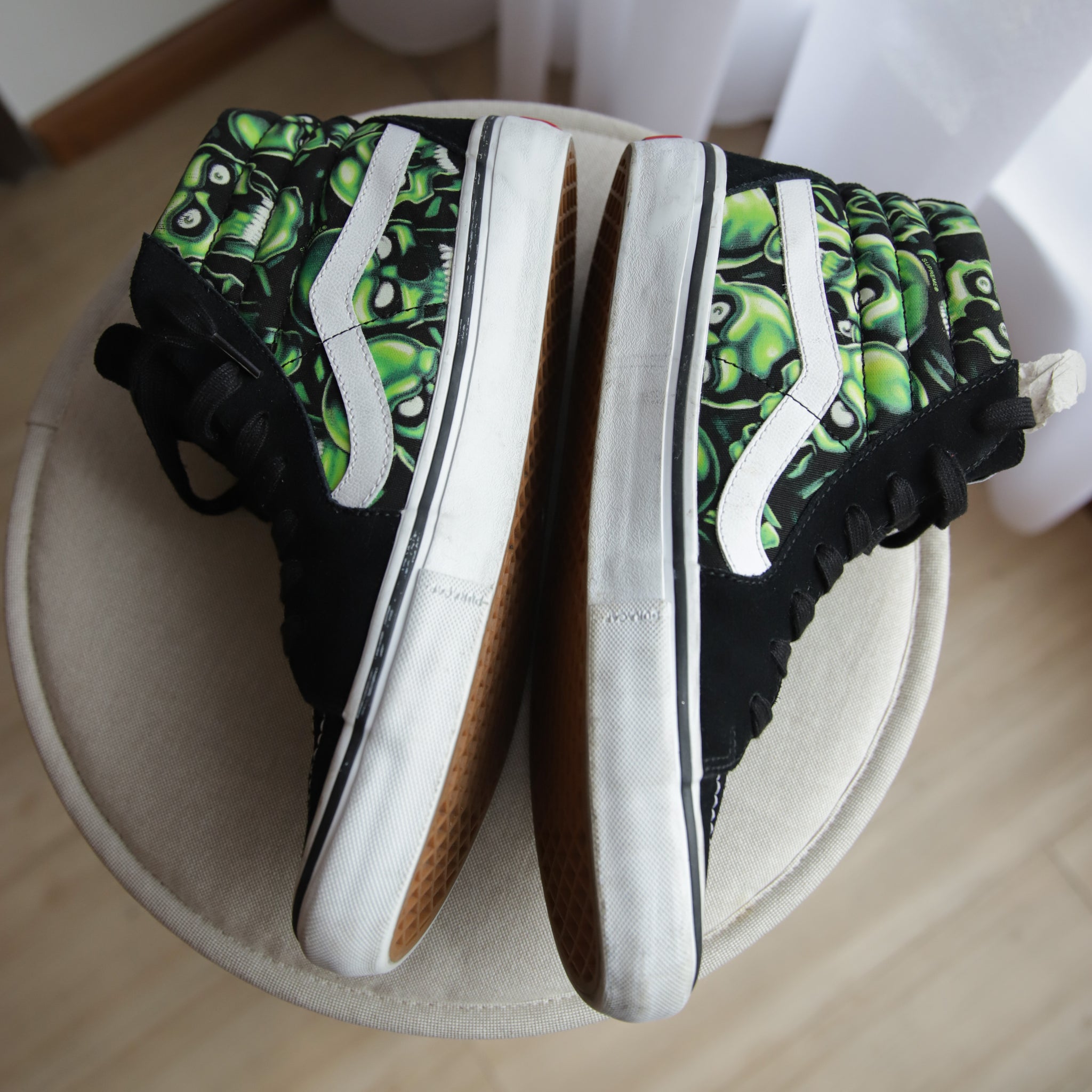 vans x supreme green