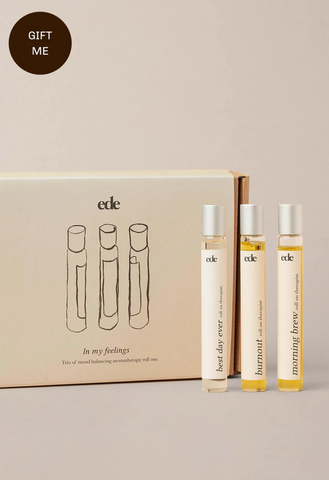 Ede Aromotherapy trio in small glass bottles