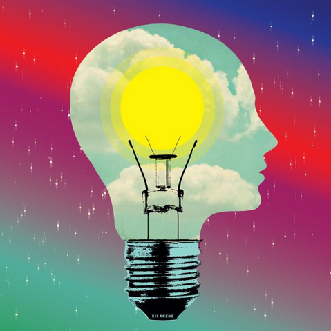 Illustration of a head and lightbulb