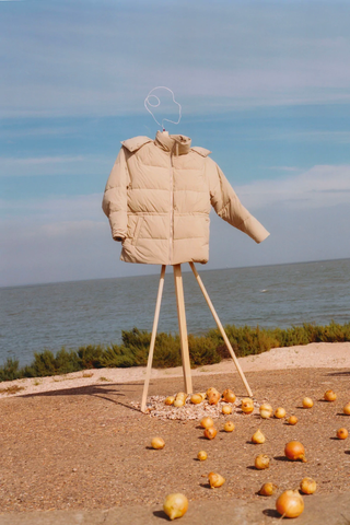 Puffer jacket on a stand