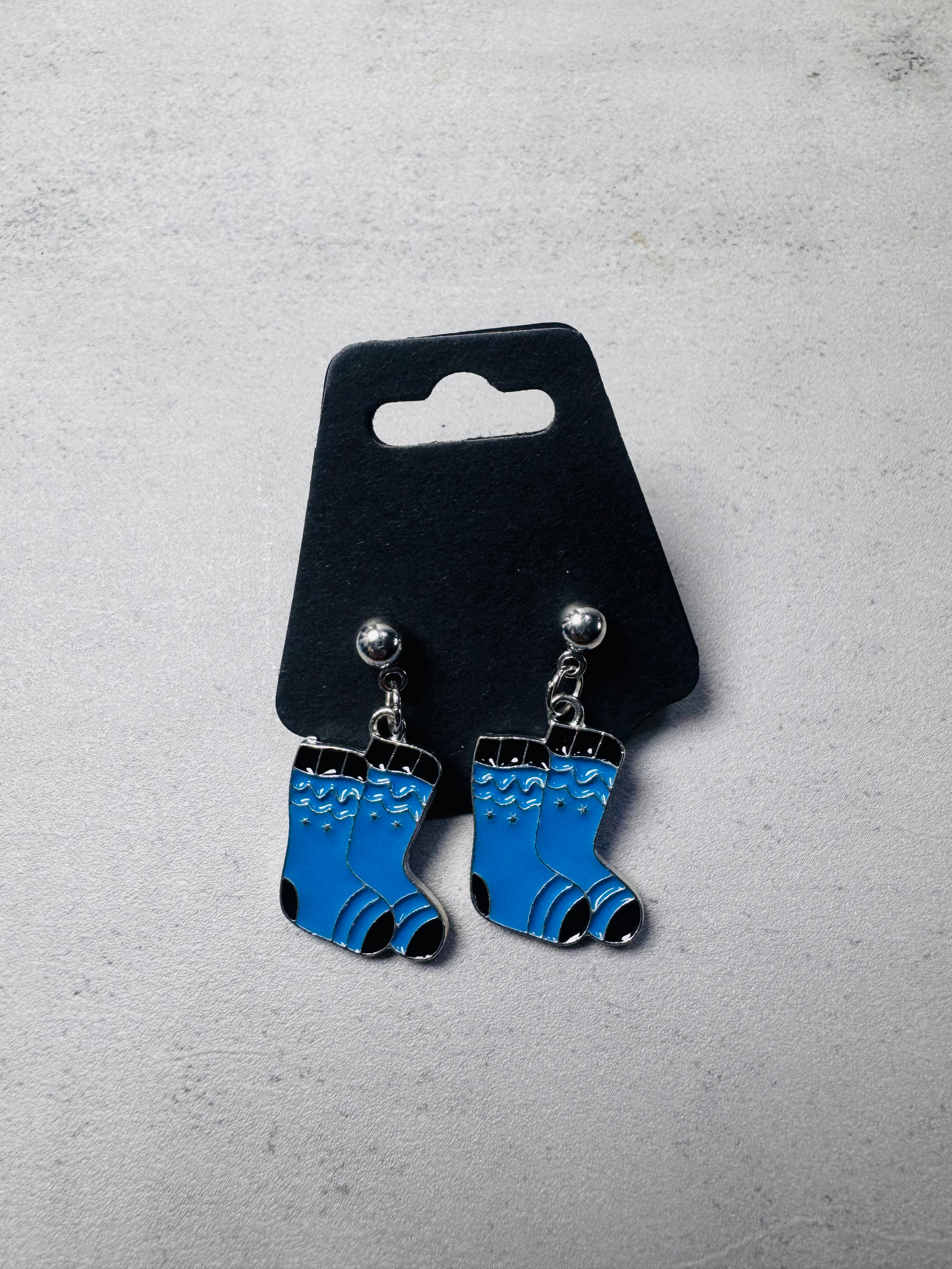 Blue Winter Socks Dangle
