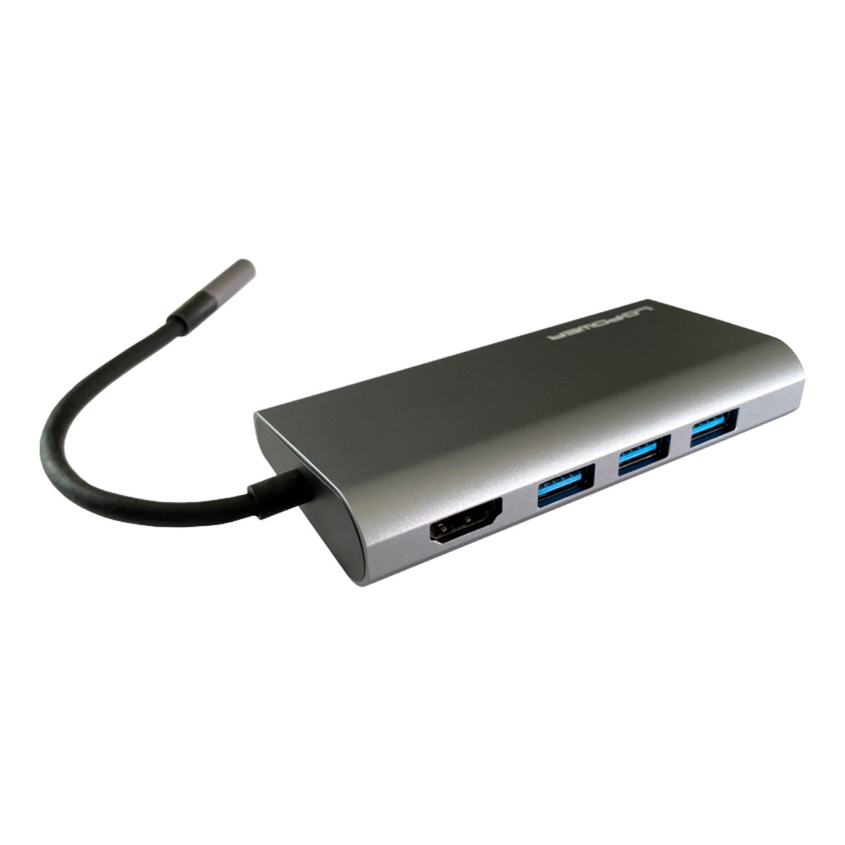 GAME HERO® USB C Hub naar USB en 4K HDMI - 8 in 1 Docking Station - Micro SD card reader - Premium Kwaliteit - Universeel - Spacegray