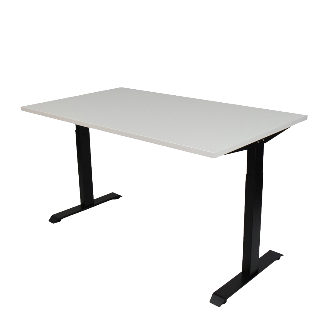 Office Hero® Cosmic - Zit sta bureau in hoogte verstelbaar zwart frame - Game bureau - Computertafel - Werktafel - 120x80 - Wit