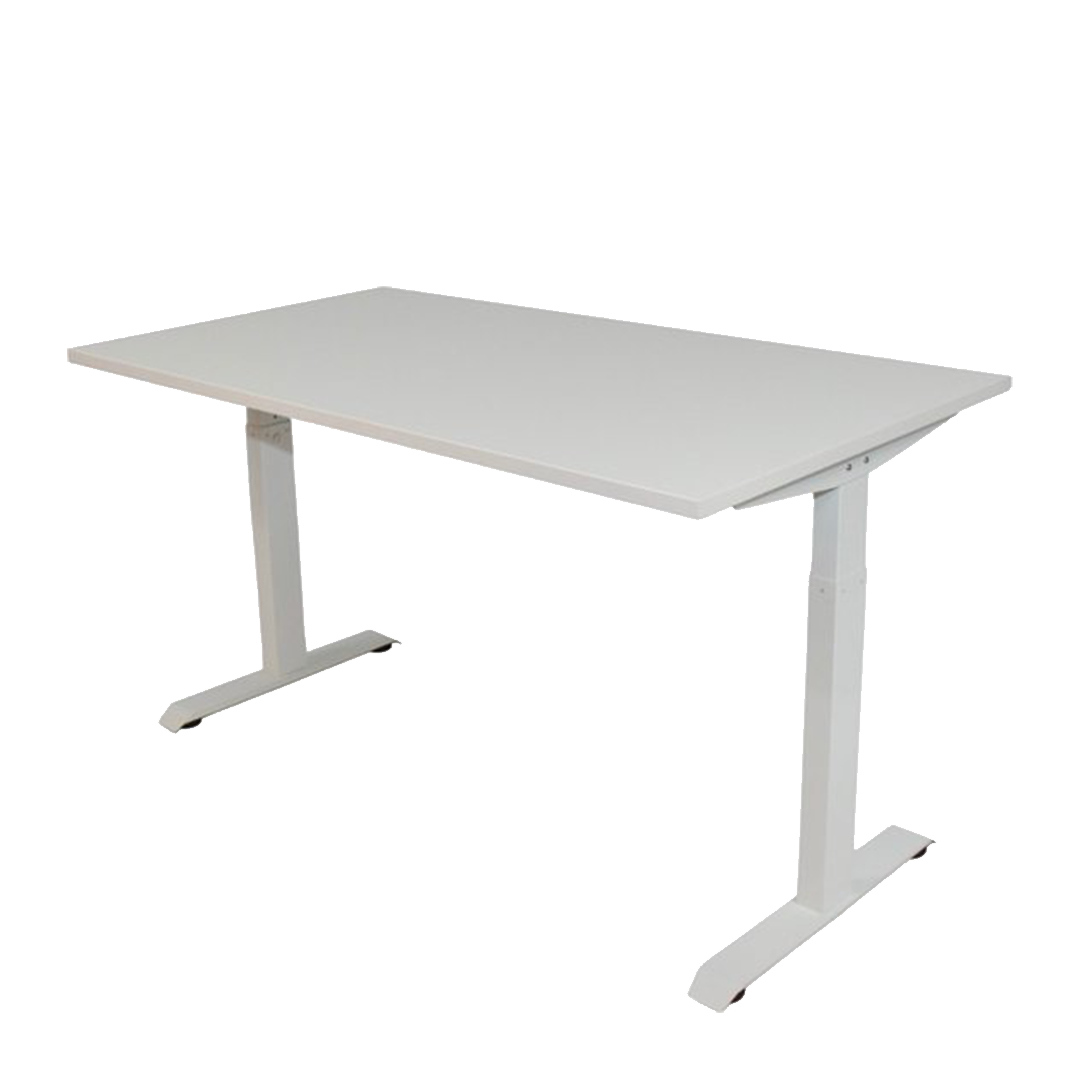 Office Hero® Cosmic - Zit sta bureau in hoogte verstelbaar wit frame - Game bureau - Computertafel - Werktafel - 160x80 - Wit