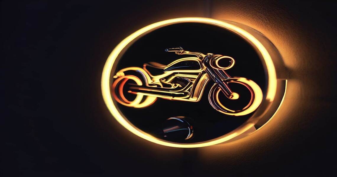 lampe decorative moto pour biker