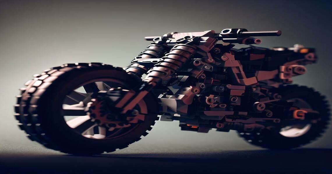moto miniature lego
