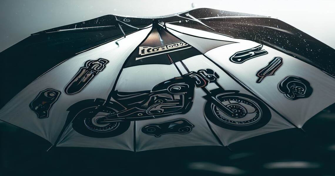 Parapluie avec logo de moto pour biker