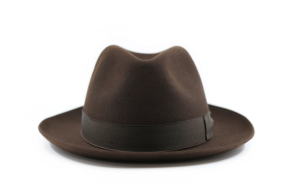 BORSALINO (Small Purple Brim) Dark Trilby-