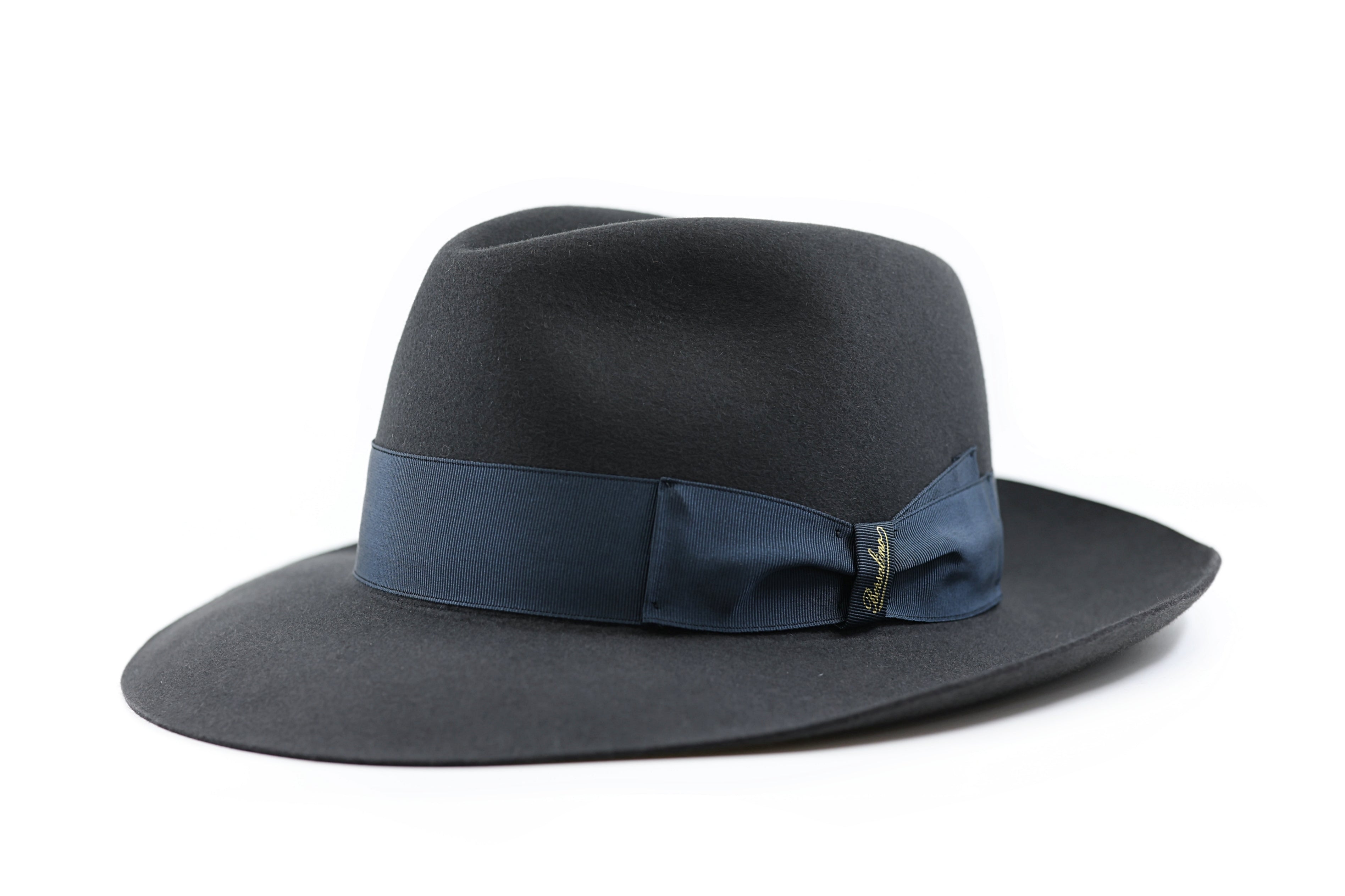 BORSALINO Alessandria- Charcoal (Large Brim)