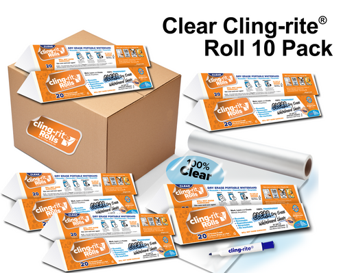 Basic Cling-rite® Roll - 20 sheets and dry erase marker included