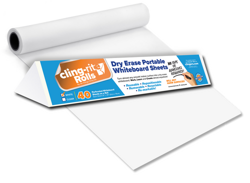Basic Cling-rite® Roll - 20 sheets and dry erase marker included –  clingers-shop