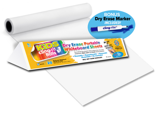 Basic Cling-rite® Roll - 20 sheets and dry erase marker included –  clingers-shop