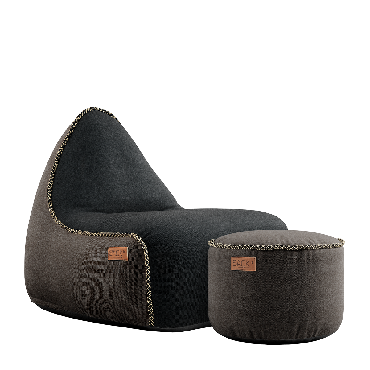 Aanzienlijk Cater metaal Canvas Lounge Chair & Pouf - Zitzakstoel voor binnenshuis I SACKit I