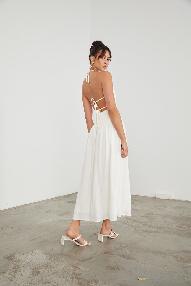 MYTH TIE BACK MIDI DRESS