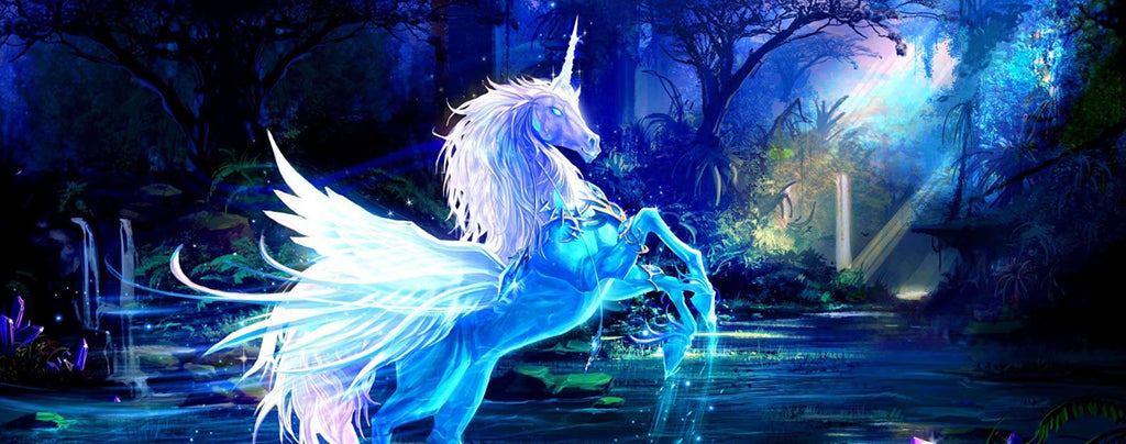 unicorn in a magical forest