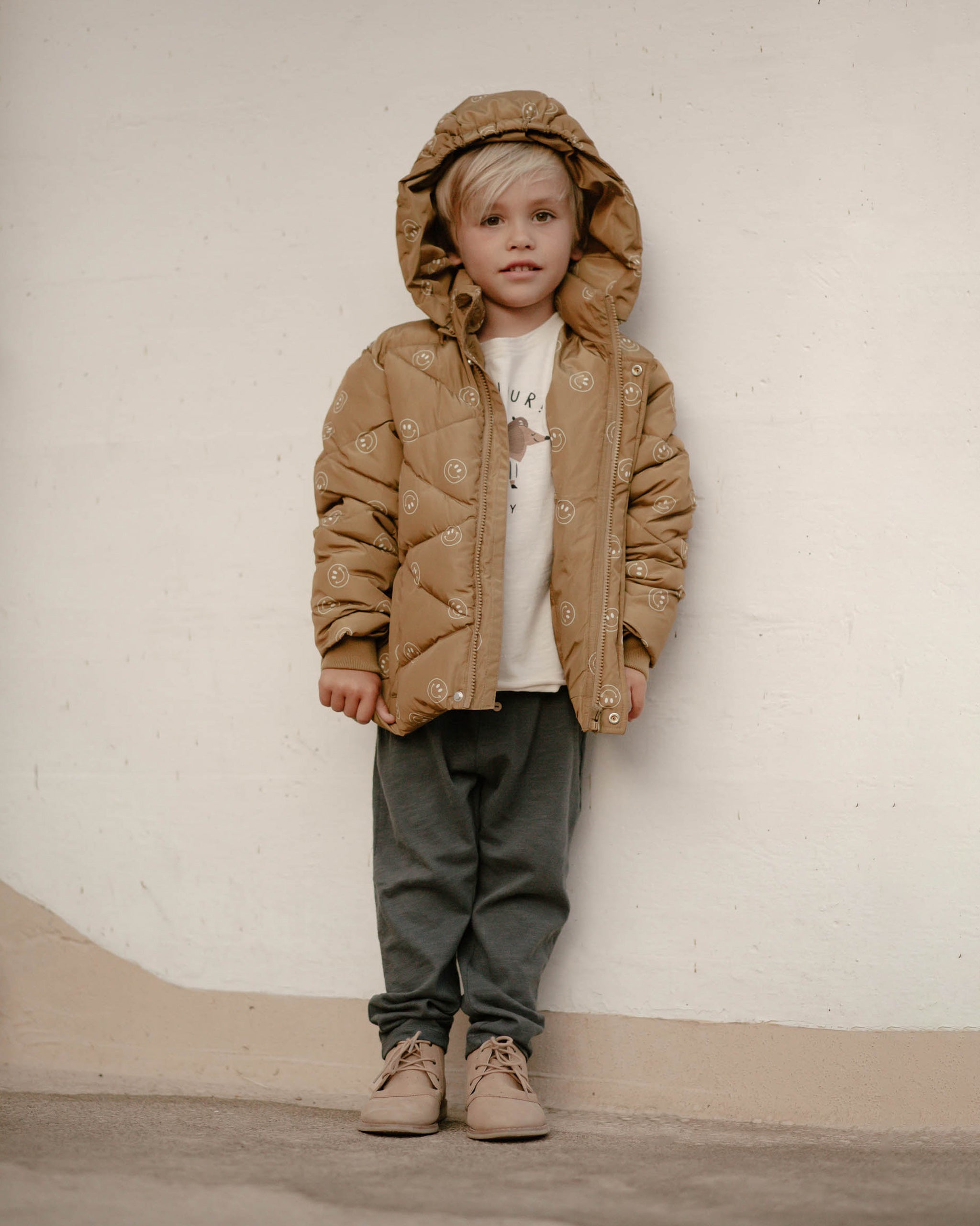 RYLEE + CRU PUFFER JACKET / SMILEY - Milk + Bots