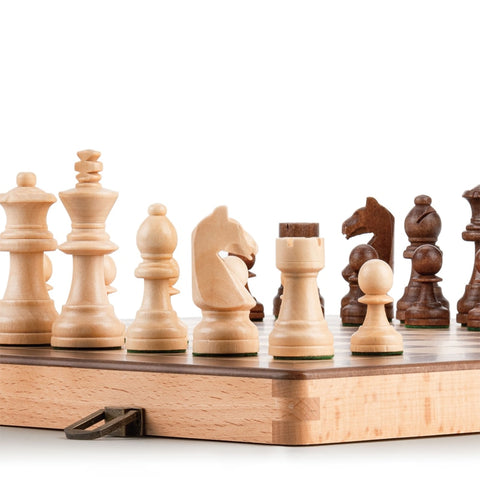 échiquier en bois jeu d'échec en bois